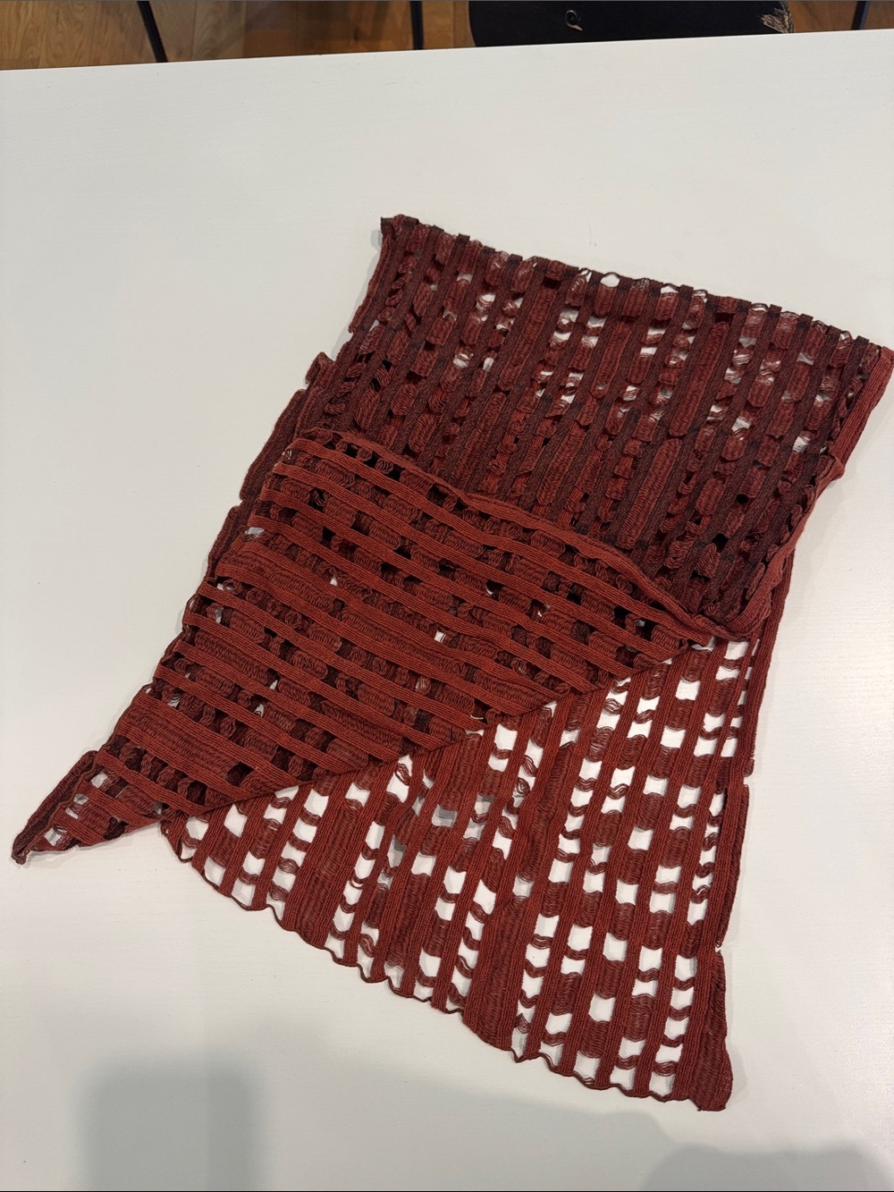 Open knit scarf